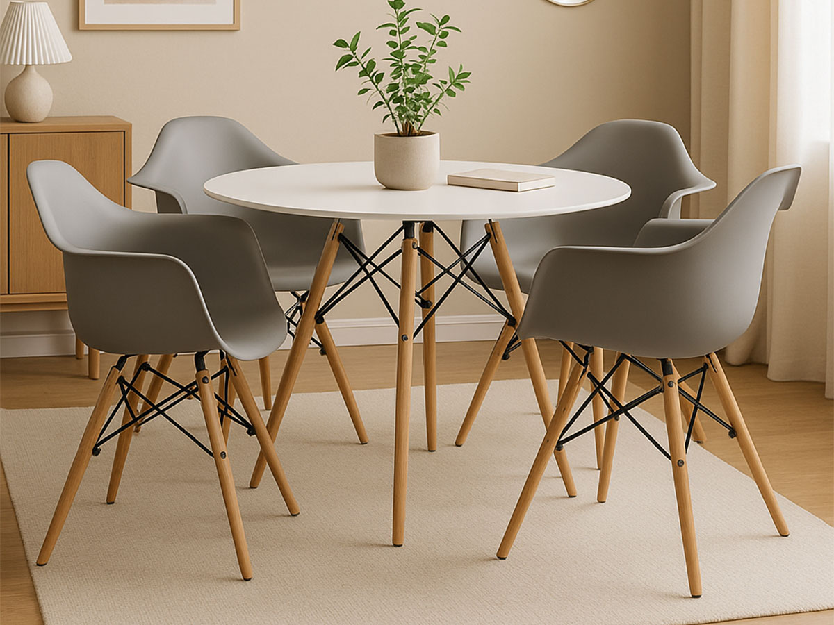 Conjunto 4 Cadeiras Design Neo (Cinza)