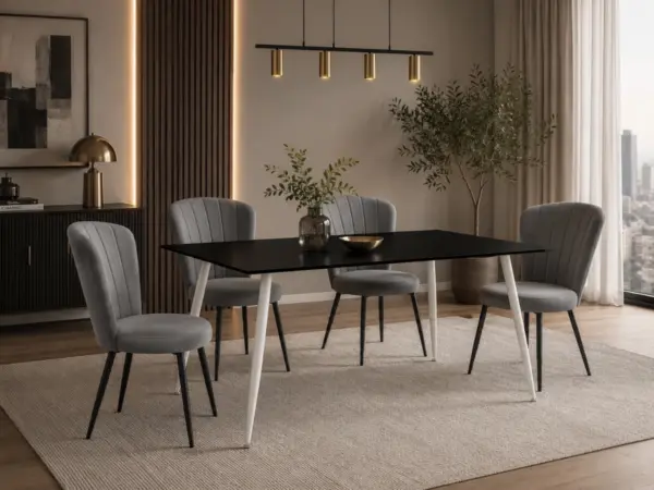 Mesa de Jantar Sophie - Preto - 160 x 75 x 80 cm