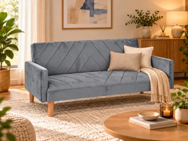 Sofá-Cama Cosmos 3 Lugares - Cinza - 182 x 36 x 102 cm
