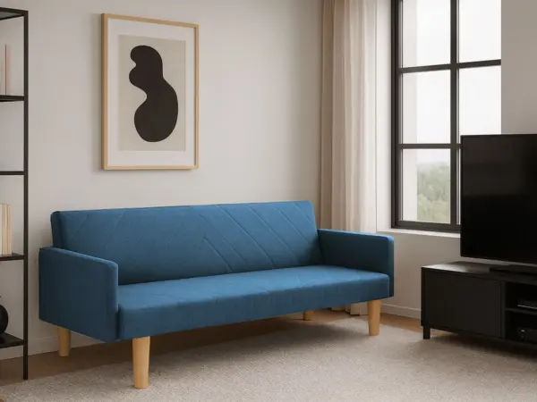 Sofá-Cama Cosmos 3 Lugares - Azul - 182 x 36 x 102 cm