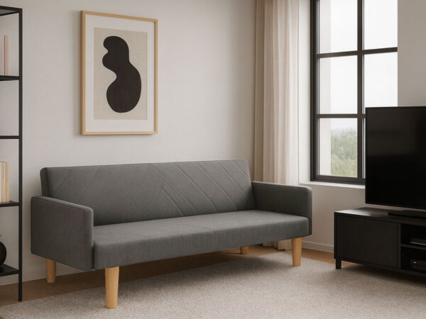 Sofa Cama 3 Lugares, Cosmos (Cinza)