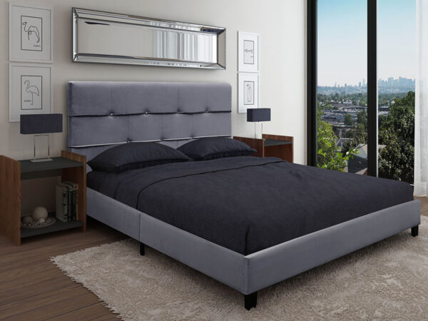 Cama de Casal Easy (Cinza)(195 x 160 cm)