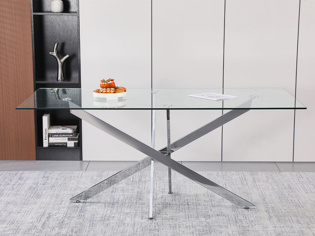 Mesa Sala de Jantar, Castle (Tampo em Vidro) - Image 2