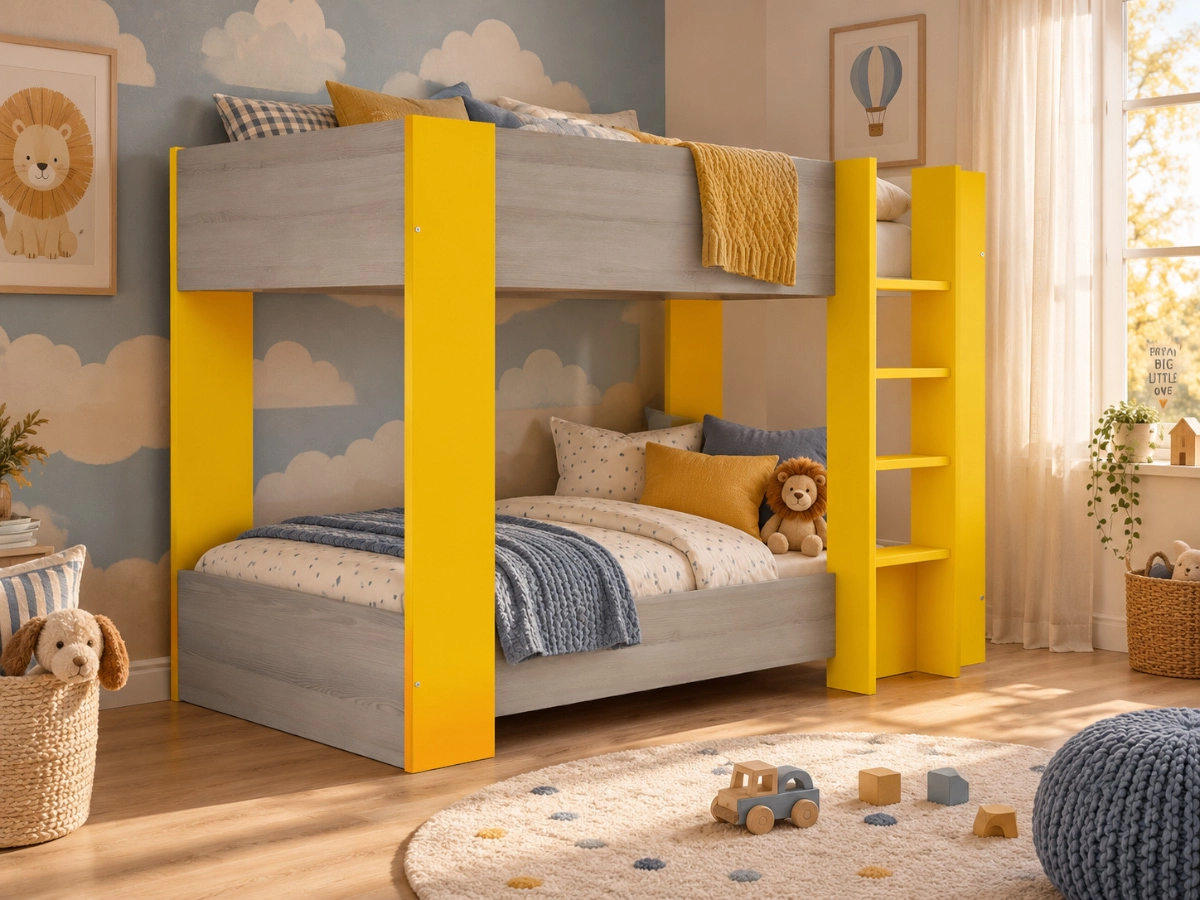 Beliche Milly (190x90 cm)(Cinza, Amarelo) - Image 2