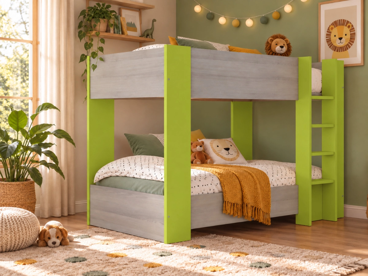 Beliche Milly (190x90 cm)(Cinza, Verde)