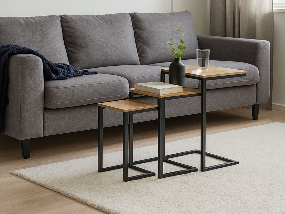 Conjunto Mesas de Apoio, Luso (Carvalho Claro, Preto)