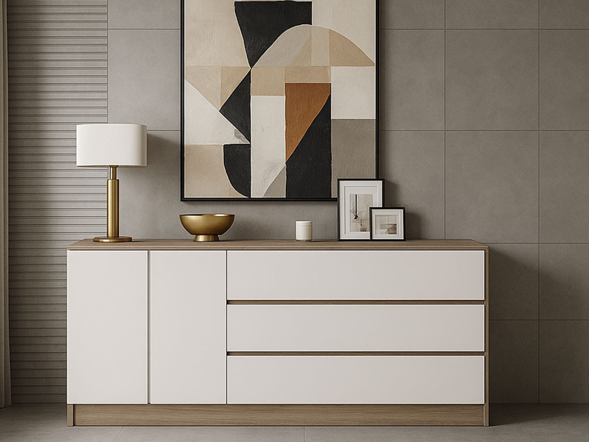 Aparador Nexum (Branco, Carvalho Claro) - Image 3