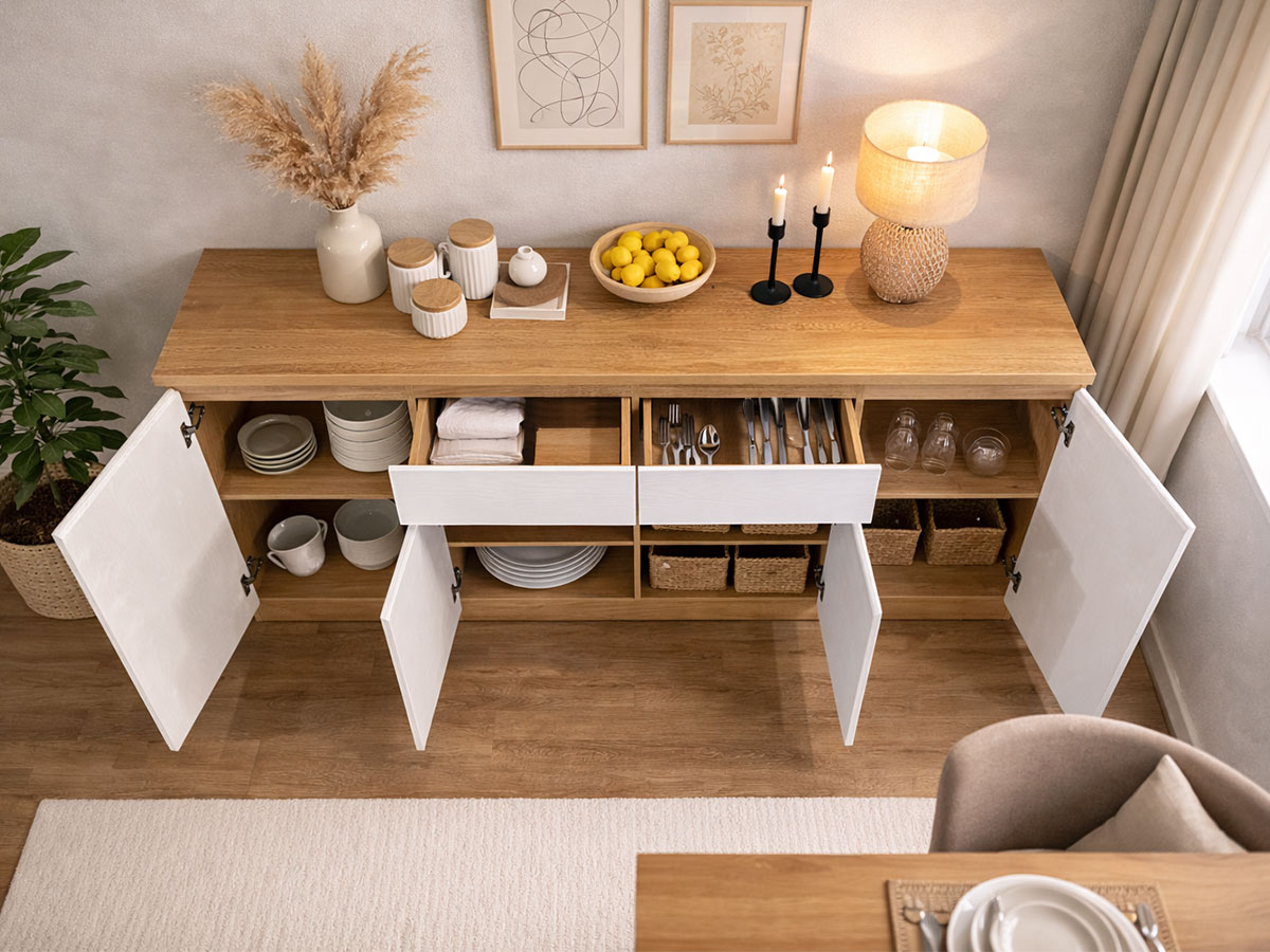 Aparador Zurich (Carvalho Claro, Branco) - Image 4