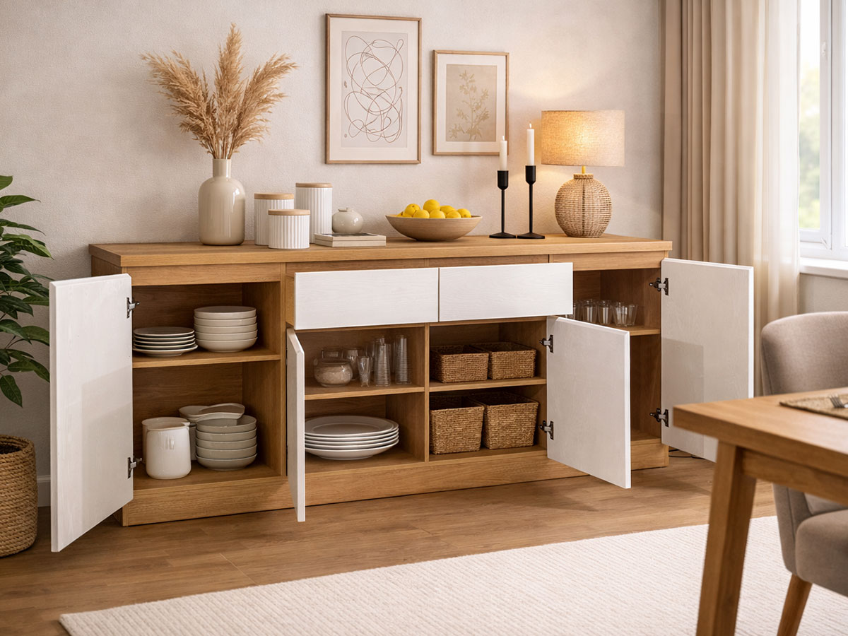 Aparador Zurich (Carvalho Claro, Branco) - Image 2