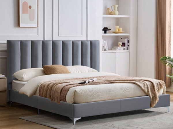 Cama de Casal Classic (Cinza)(200x180 cm)