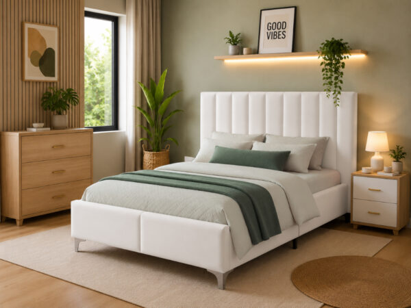Cama de Casal Classic (Branco)(200x180 cm)