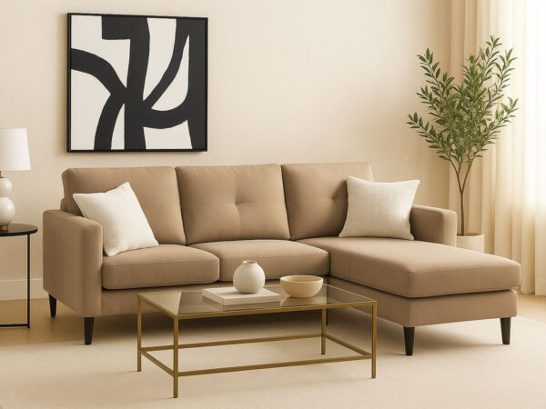 Sofá com Chaise Inter (Bege)