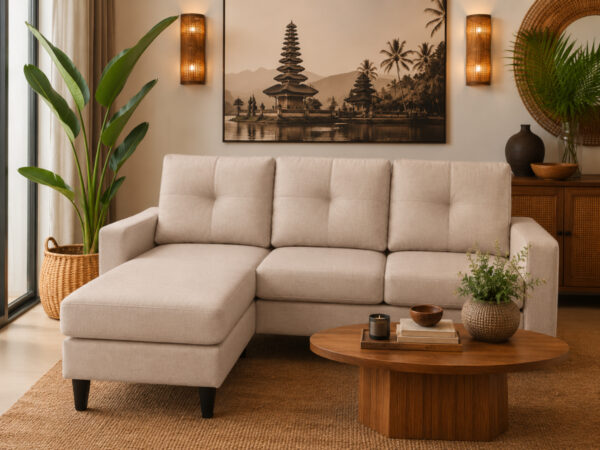 Sofá com Chaise Inter (Bege)
