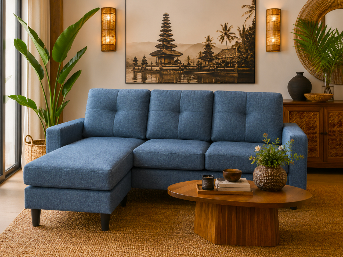 Sofá com Chaise Inter (Azul) - Image 3