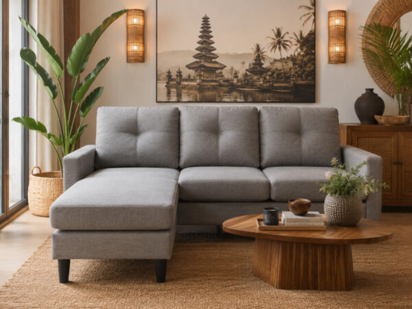 Sofá com Chaise Inter (Cinza Claro)