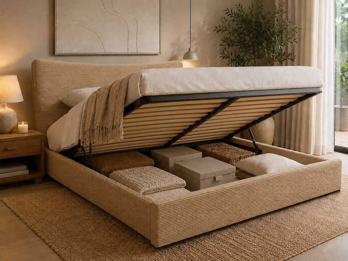 Cama de Casal Dance, Estrado Elevatório (Bege)(190x140 cm) - Image 2
