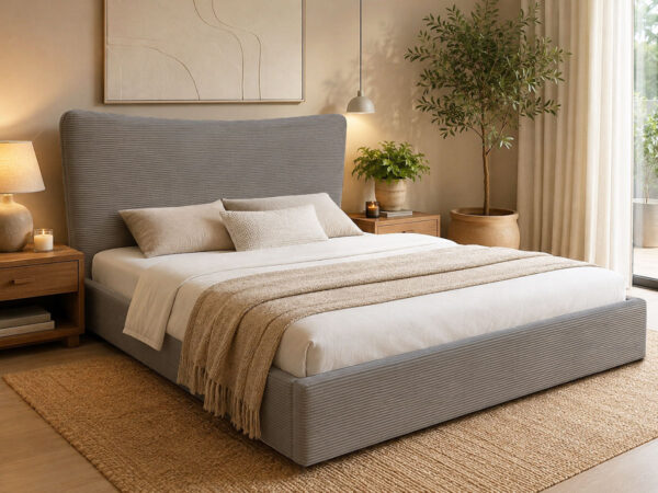 Cama de Casal Dance, Estrado Elevatório (Cinza)(200x160 cm)