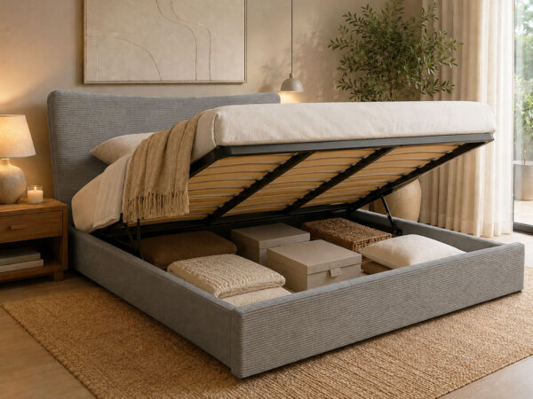 Cama de Casal Dance, Estrado Elevatório (Cinza)(200x180 cm)