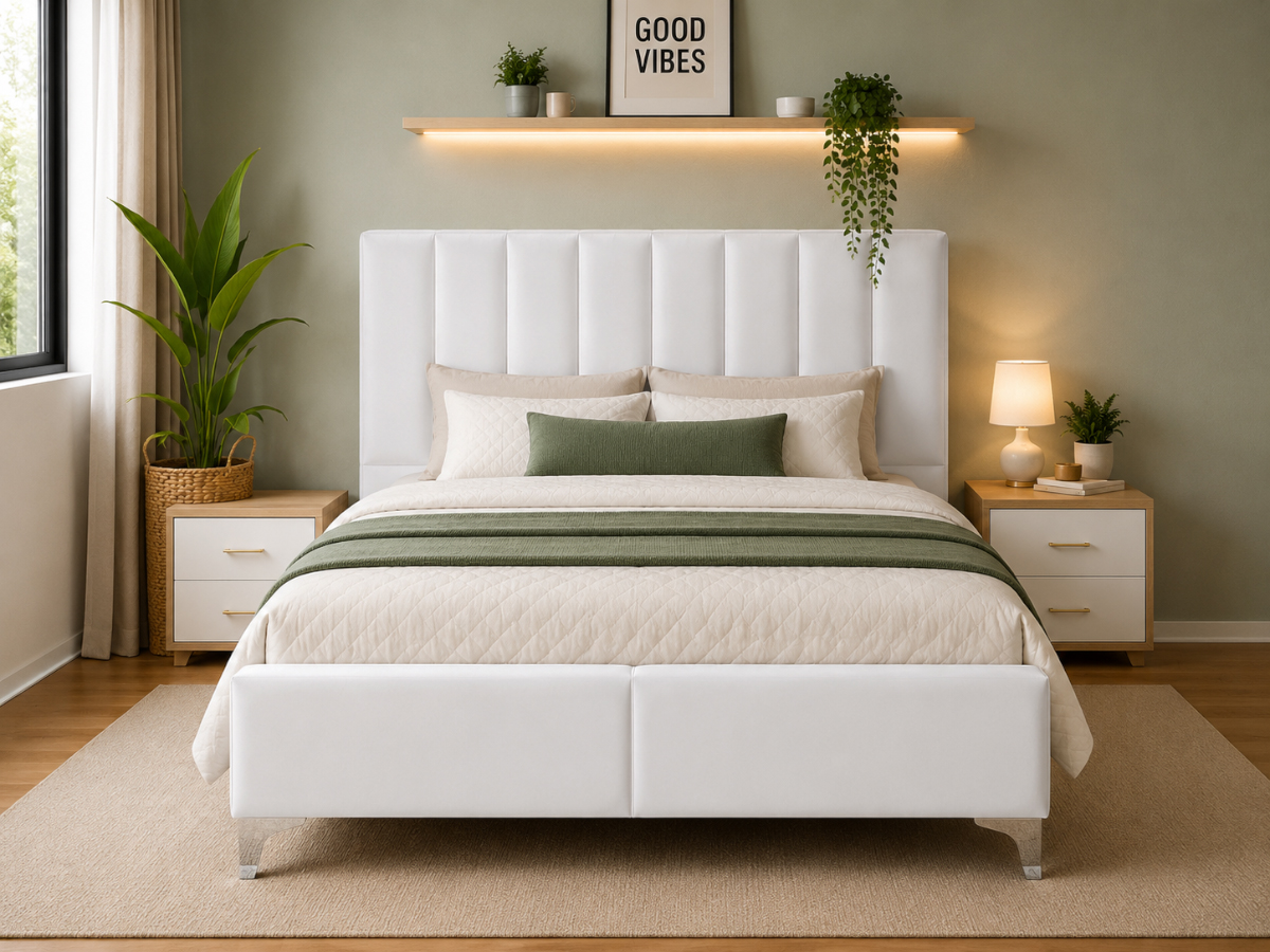 Cama de Casal Classic (Branco)(200x160 cm) - Image 2