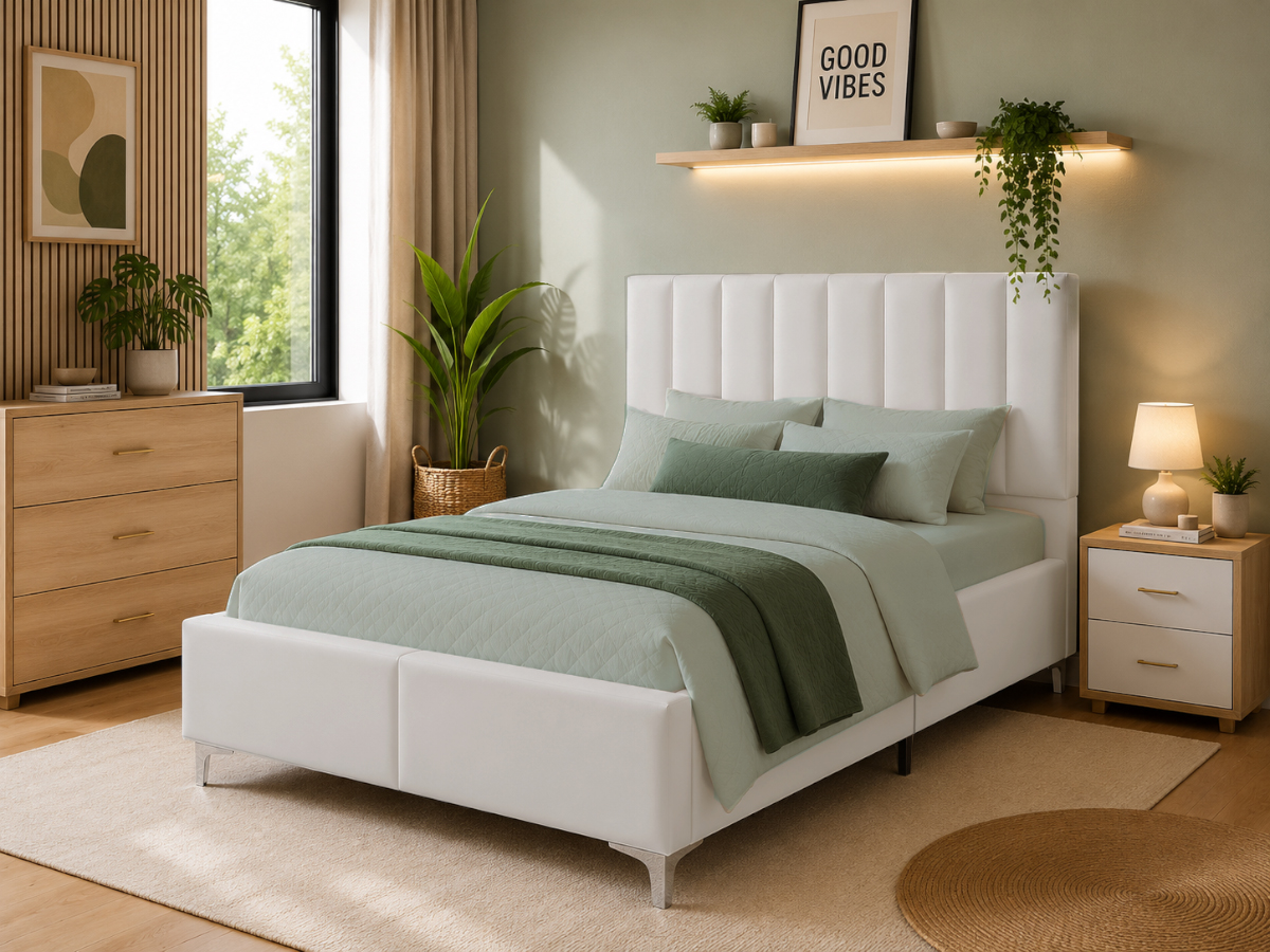 Cama de Casal Classic (Branco)(200x160 cm)
