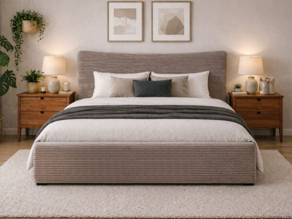 Cama de Casal Dance, Estrado Elevatório (Cinza)(200x160 cm)